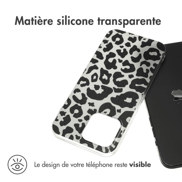 imoshion Coque Design iPhone 15 Pro Max - Leopard / Noir