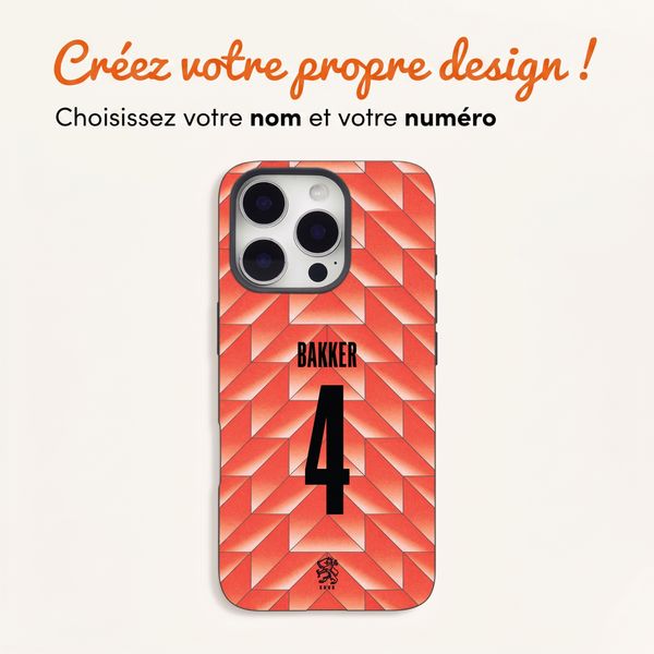 Crée ta propre coque arrière Nederlands Elftal Apple iPhone 16 Pro - Équipe nationale néerlandaise '88