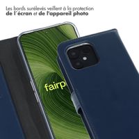 Selencia Étui portefeuille en cuir véritable Fairphone 6 - Bleu foncé