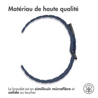 imoshion Bracelet en cuir magnétique - Connexion universelle de 20 mm - Bleu