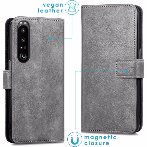 imoshion Étui de télephone portefeuille Sony Xperia 1 III - Gris