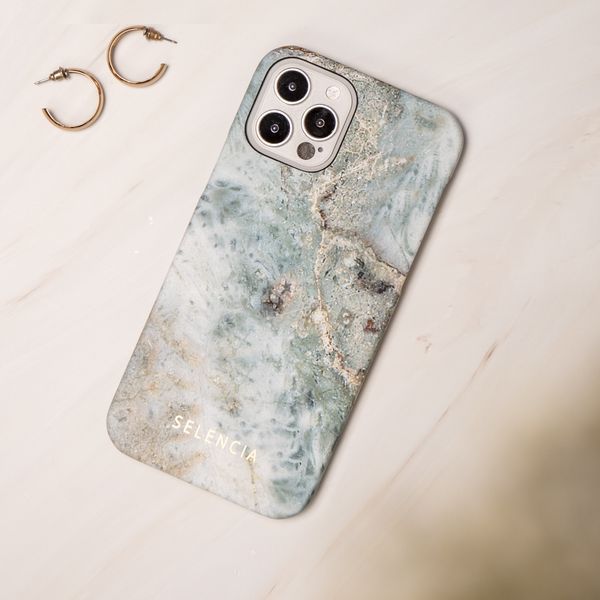 Selencia Coque Maya Fashion iPhone Xs / X - Marble Blue