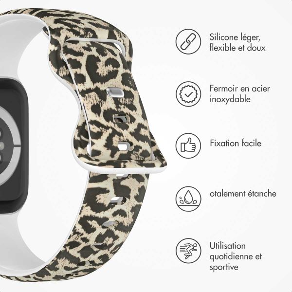 imoshion Bracelet en silicone⁺ Apple Watch Series 1 t/m 11 / SE / Ultra (44/45/46/49 mm) - Leopard