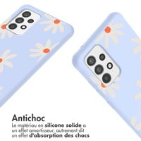 imoshion Coque design en silicone avec cordon Samsung Galaxy A52(s) / (5G/4G) - Lila Flower Distance