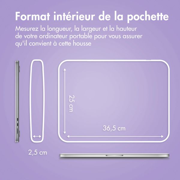imoshion Pochette ordinateur Fluffy 15-16 pouces - Leopard Lilac
