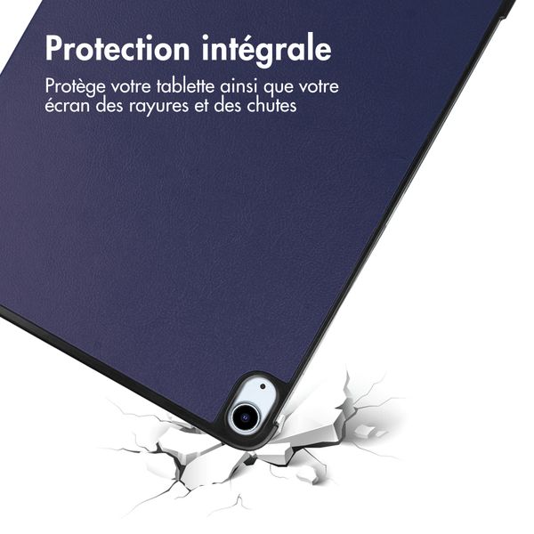 imoshion Coque tablette Trifold iPad Air 13 pouces (2025) M3 / (2024) M2 - Bleu foncé