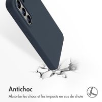 Accezz Coque Liquid Silicone avec MagSafe Samsung Galaxy S26 - Bleu foncé