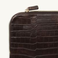 Selencia Pochette ordinateur Croco 11 pouces - Choco Brown