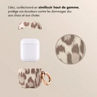 Selencia Coque Sabi motif panthère  Apple Airpods 1 / 2 - Soft Ivory