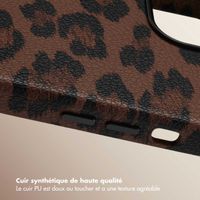 Selencia Coque Sabi imprimé panthère avec MagSafe Apple iPhone 14 - Mocha Brown
