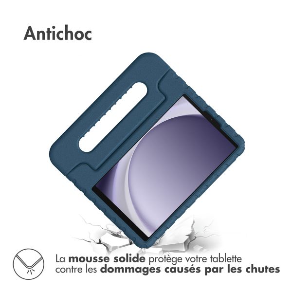 imoshion Coque kidsproof avec poignée Samsung Galaxy Tab A9 8.7 pouces - Bleu foncé