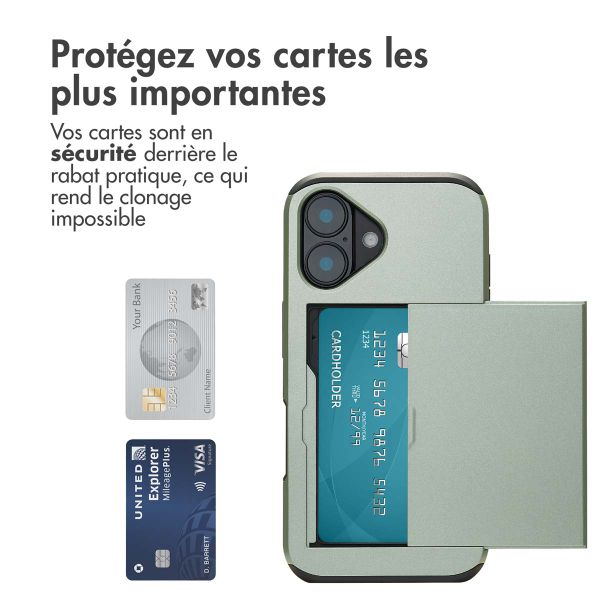 imoshion Coque arrière avec porte-cartes iPhone 16 - Vert