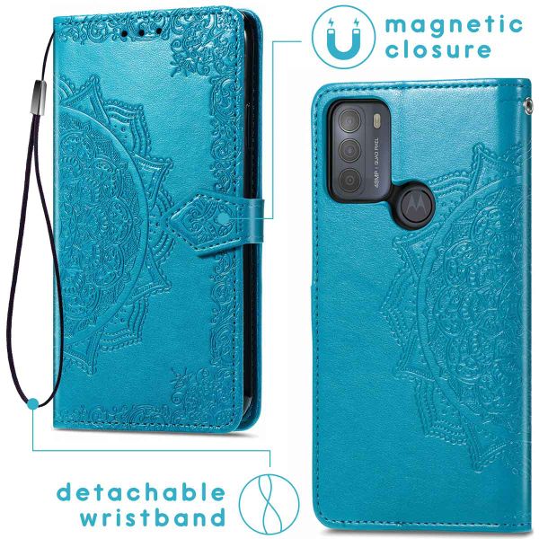 imoshion Etui de téléphone portefeuille Motorola Moto G50 - Turquoise