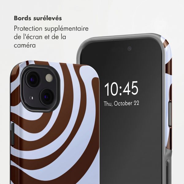 Selencia Coque arrière Vivid avec MagSafe Apple iPhone 13 - Dream Swirl Chocolate