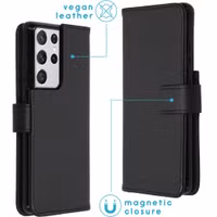 imoshion Étui de télephone portefeuille de luxe Samsung Galaxy S21 Ultra - Noir