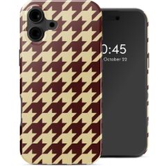 Selencia Coque arrière Vivid avec MagSafe Apple iPhone 16 - Pied-de-Poule