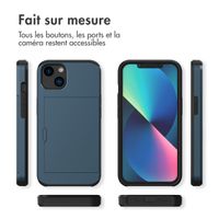 imoshion Coque arrière avec porte-cartes Apple iPhone 13 - Bleu foncé