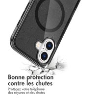 imoshion Coque Pailletée avec MagSafe Apple iPhone 16 - Glitter Noir