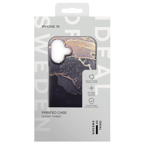 iDeal of Sweden Coque Fashion Apple iPhone 16 - Golden Twilight Marble