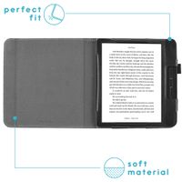 imoshion Étui de liseuse portefeuille en cuir végan Kobo Libra H2O - Noir