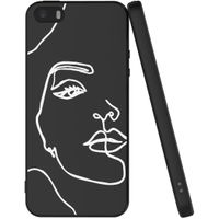 imoshion Coque Design iPhone 5 / 5s / SE - Visage abstrait - Blanc