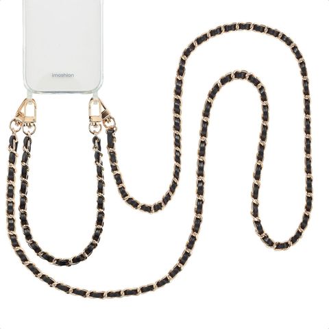 imoshion Ensemble de cordons de téléphone en cuir PU – Noir