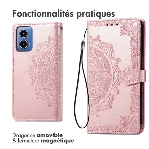 imoshion Etui de télephone Mandala Motorola Moto G34 - Rose Doré