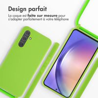 imoshion ﻿Coque en silicone avec cordon Samsung Galaxy A54 (5G) - Vert Fluo