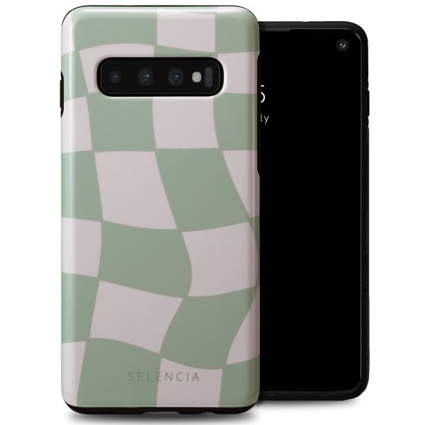 Selencia Coque arrière Vivid Tough Samsung Galaxy S10 - Groovy Sage Green