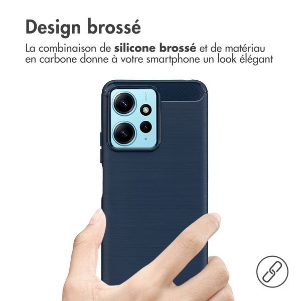 imoshion Coque Brushed Xiaomi Redmi Note 12 (4G) - Bleu foncé