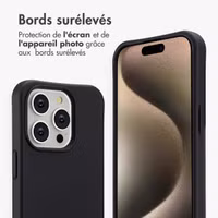 imoshion Coque arrière Color avec cordon amovible et MagSafe Apple iPhone 15 Pro - Noir