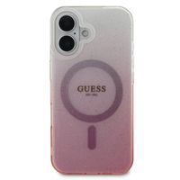 Guess Coque MagSafe IML Glitter Gradient Apple iPhone 16 - Pink