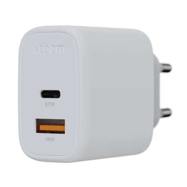 Xtorm Chargeur rapide | Ultra Wall Charger GaN2 - USB-C 67 Watt + USB-A 18 Watt