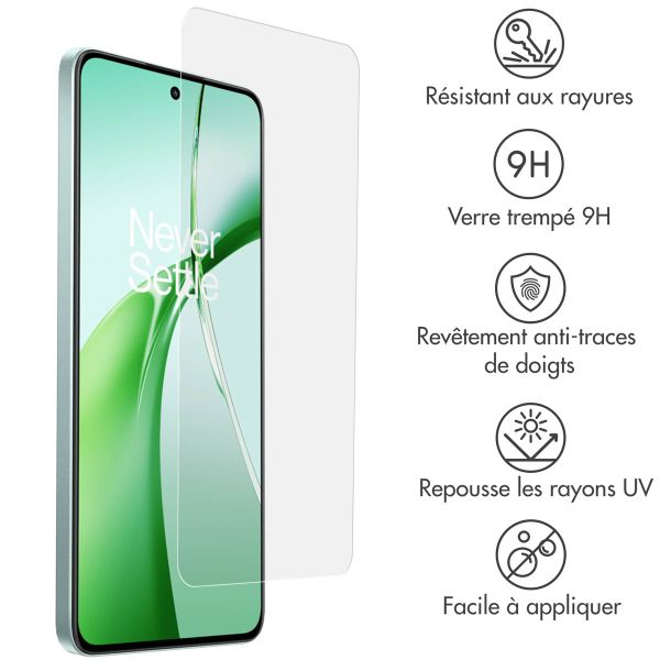 Accezz Protection d'écran en verre trempé OnePlus Nord CE 4 - Transparent