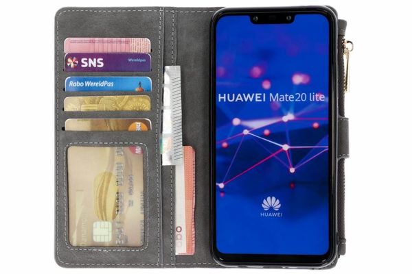 Porte-monnaie de luxe Huawei Mate 20 Lite - Gris