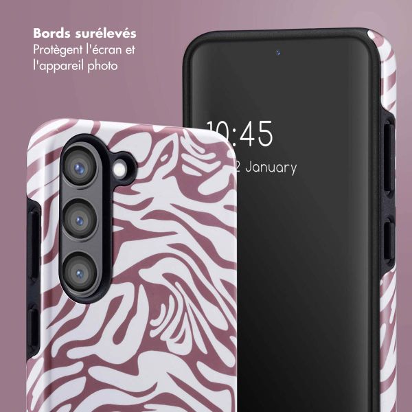 Selencia Coque arrière Vivid Samsung Galaxy S23 - Trippy Swirl Dark Rose