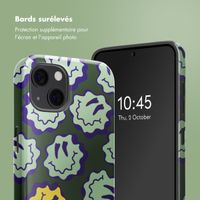 Selencia Coque arrière Vivid avec MagSafe Apple iPhone 13 - Wavy Smiley Green