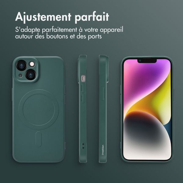 imoshion Coque Couleur avec MagSafe Apple iPhone 14 - Vert foncé