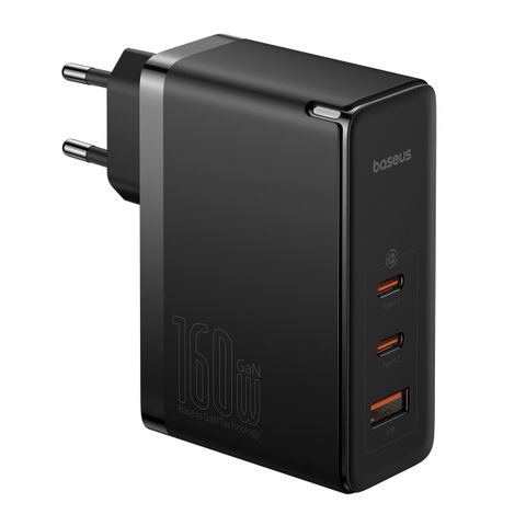 Baseus GaN5 Pro | Chargeur rapide - 2x USB-C + 1x USB-A - 160 watts