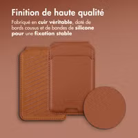 Accezz Portefeuille en cuir avec support - Compatible avec MagSafe et Qi2 - Sienna Brown