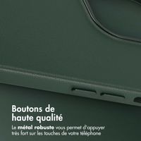 Accezz Coque arrière en cuir avec MagSafe iPhone 13 Pro - Cedar Green