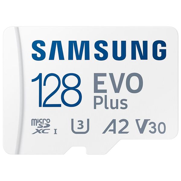 Samsung Carte mémoire 128 Go EVO Plus microSDXC de classe 10 + adapter (2020) - MB-MC128HA/EU