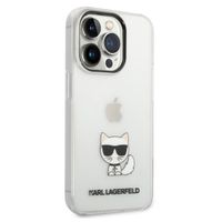 Karl Lagerfeld Coque arrière rigide Choupette iPhone 14 Pro Max - Transparent