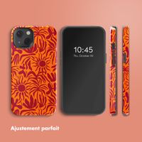 Selencia Coque arrière Vivid Tough avec MagSafe iPhone 13 - Tropical Vibes Apricot