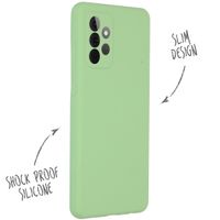 Accezz Coque Liquid Silicone Samsung Galaxy A72 - Vert