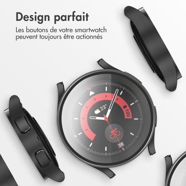 imoshion Coque rigide à couverture complète Samsung Galaxy Watch 4 44 mm - Noir