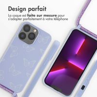 imoshion Coque design en silicone avec cordon Apple iPhone 13 Pro - Butterfly
