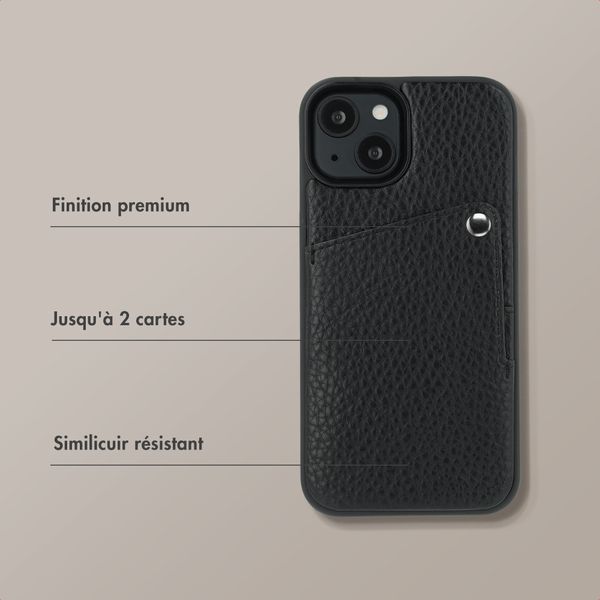 Selencia Coque Riva avec porte-cartes Apple iPhone 15 - Noir