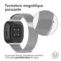 imoshion Bracelet magnétique milanais Fitbit Versa 3 - Taille S - Argent