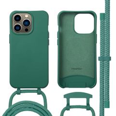 imoshion Coque arrière Color avec cordon amovible et MagSafe Apple iPhone 13 Pro - Vert foncé
